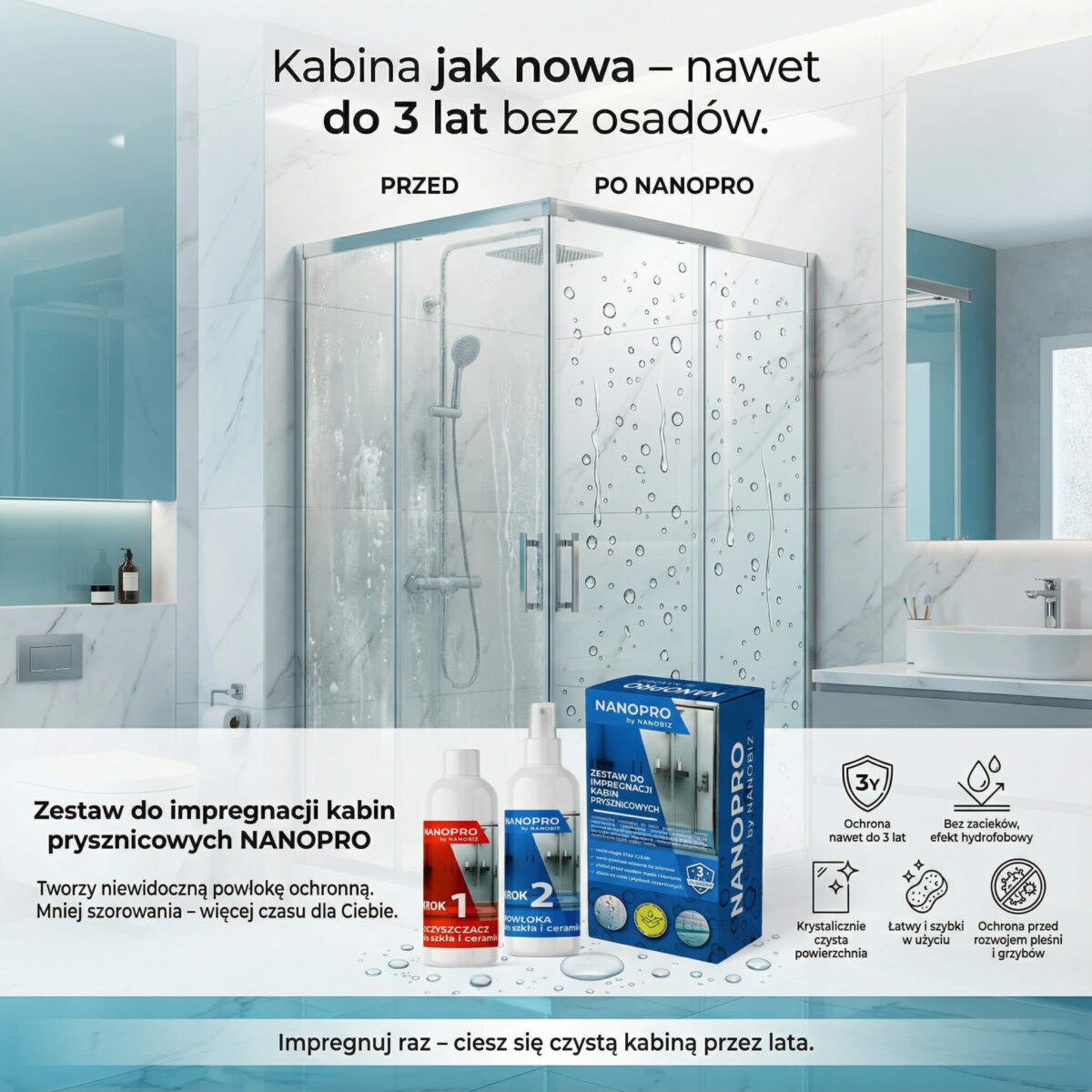 Kabina prysznicowa bez osadów – czy to w ogóle możliwe?