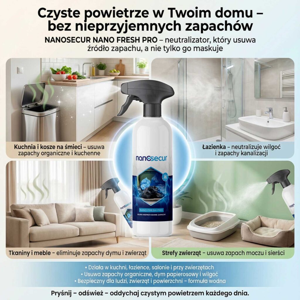 Dlaczego warto mieć w domu NANOSECUR Neutralizator Zapachów i czym wygrywa z „marketowymi odświeżaczami”?